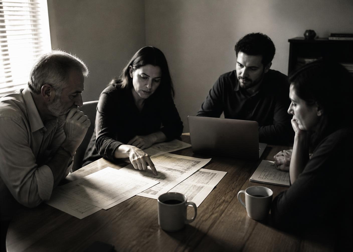 Reunião de liderança em uma empresa industrial